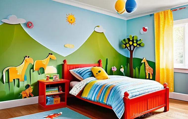 종이로 만든 인테리어 소품 - **Prompt:** A cozy and inviting living room wall, intricately decorated with an eclectic array of pe...