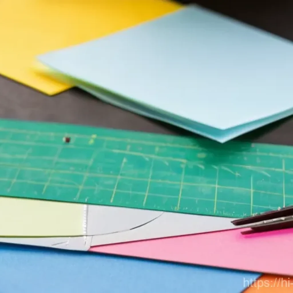 종이공예 도구 추천 - **Prompt: A close-up shot of a bright, well-organized crafting desk, showcasing various sharp cuttin...