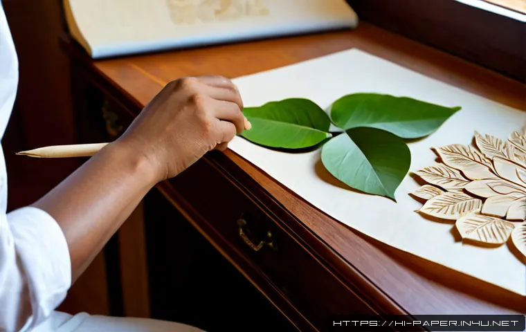 종이와 목재 결합 아트 - Photorealistic artisan workspace in India featuring an elegant paper-and-wood relief artwork, layere...